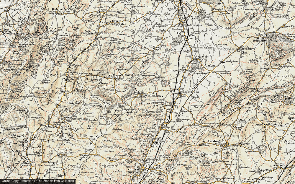 Old Map of Woolstaston, 1902-1903 in 1902-1903