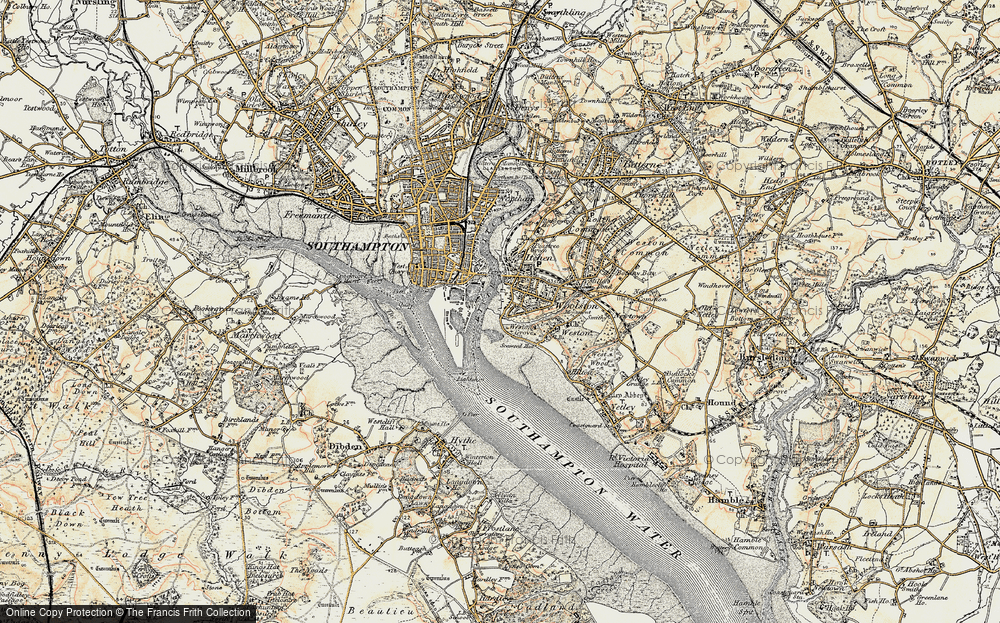 Old Map of Woolston, 1897-1909 in 1897-1909
