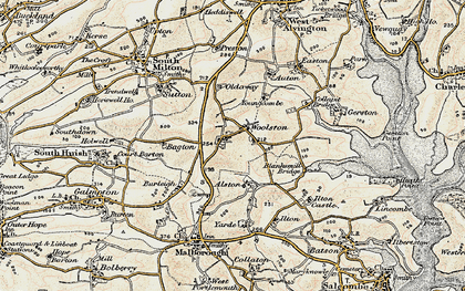 Old map of Yarde in 1899