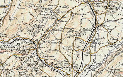Old map of Brokenstones in 1902-1903