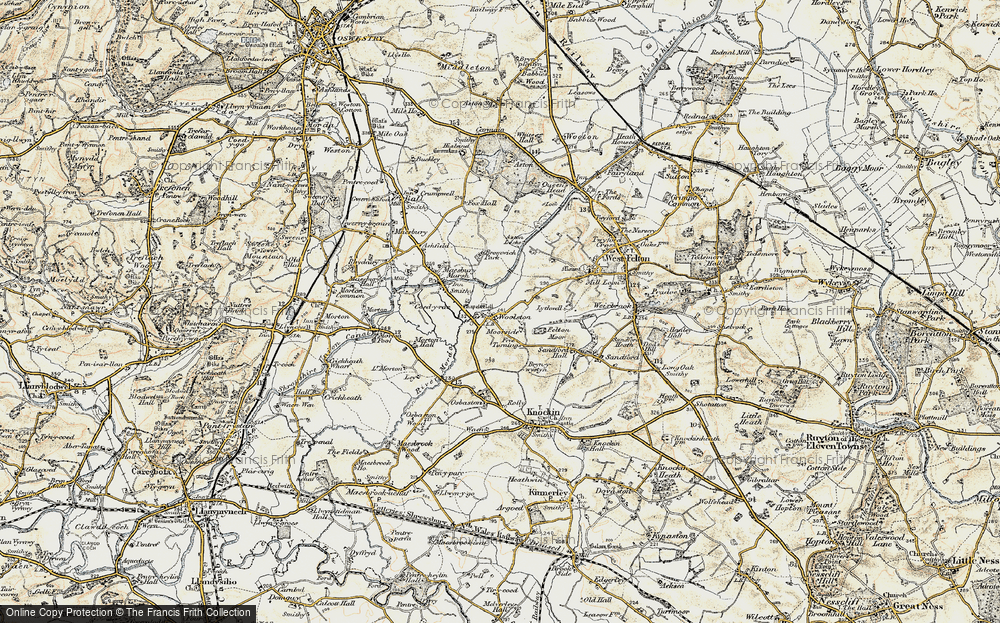 Old Map of Historic Map covering Bryn-y-wystyn in 1902