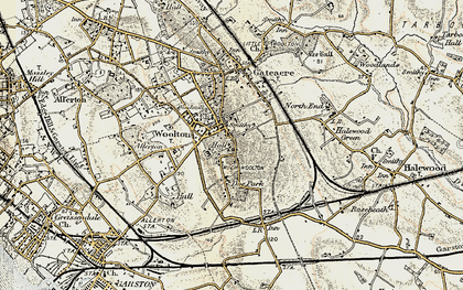 Old map of Woolton in 1902-1903
