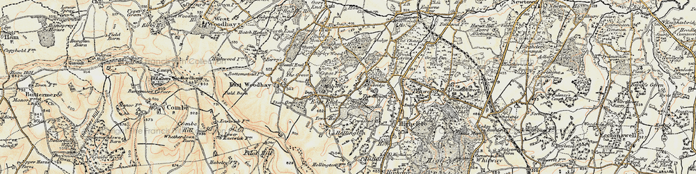 Old map of Woolton Hill in 1897-1900