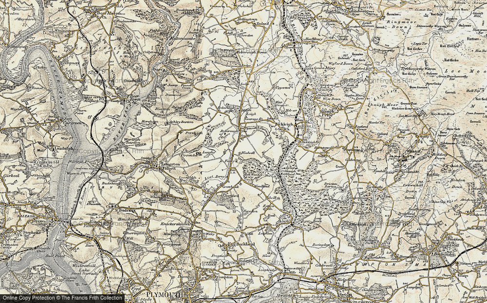 Old Map of Woolwell, 1899-1900 in 1899-1900