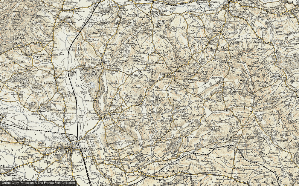 Old Map of Woonton, 1899-1902 in 1899-1902