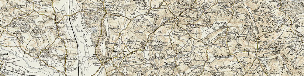 Old map of Woonton in 1899-1902