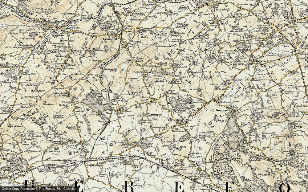 Old Map of Woonton, 1900-1901 in 1900-1901