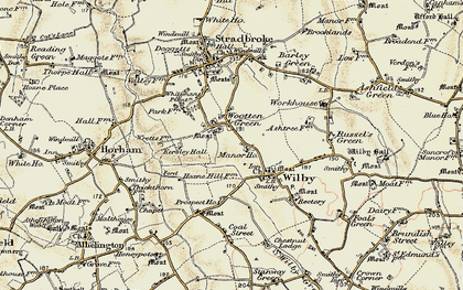 Old map of Wootten Green in 1901