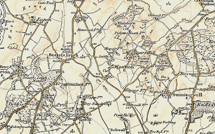 Old map of Wootton in 1897-1899