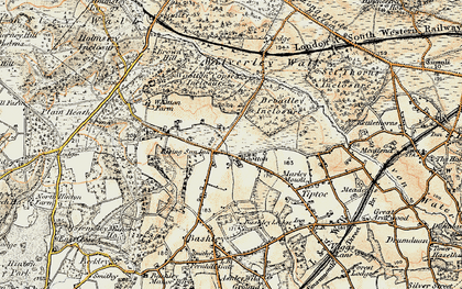 Old map of Wootton in 1897-1909