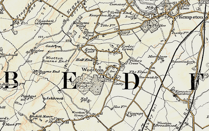 Old map of Wootton in 1898-1901