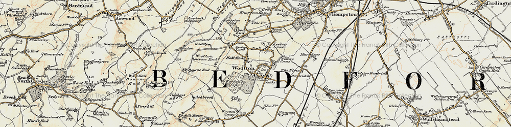 Old map of Wootton in 1898-1901