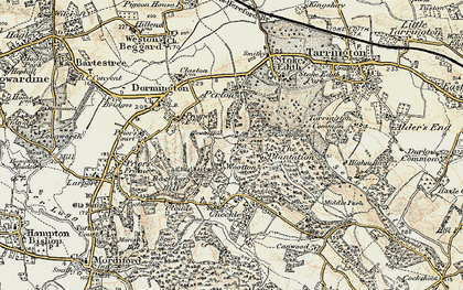 Old map of Wootton in 1899-1901