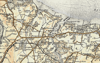 Old map of Wootton in 1899