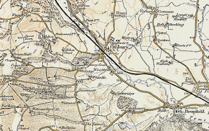 Old map of Wootton in 1901-1903