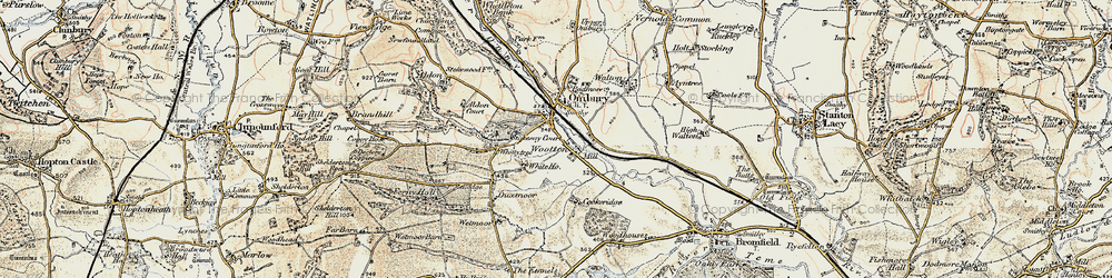 Old map of Wootton in 1901-1903