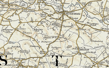 Old map of Wootton in 1902