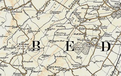 Old map of Wootton Bourne End in 1898-1901