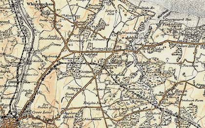 Old map of Wootton Common in 1899