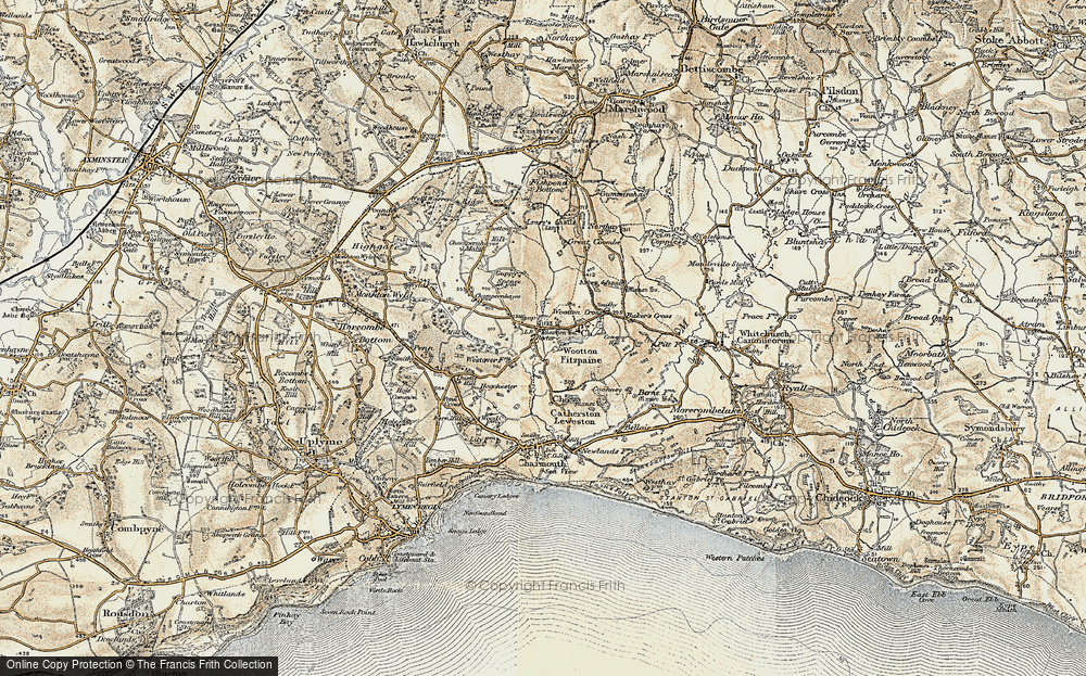 Old Map of Wootton Fitzpaine, 1898-1899 in 1898-1899