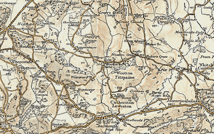 Old map of Wootton Fitzpaine in 1898-1899