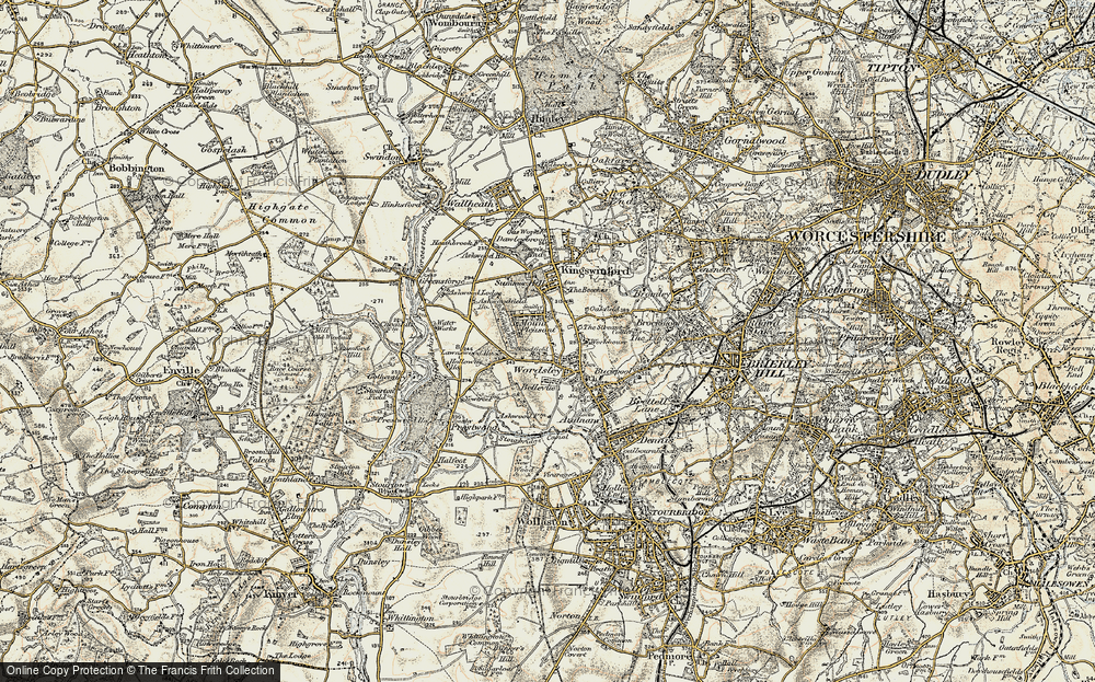 Old Map of Wordsley, 1902 in 1902