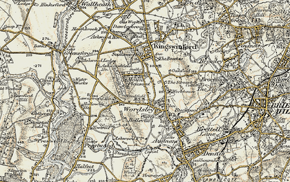 Old map of Wordsley in 1902