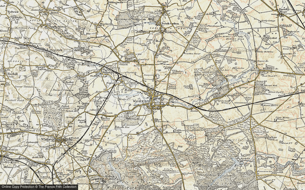 Old Map of Worksop, 1902-1903 in 1902-1903