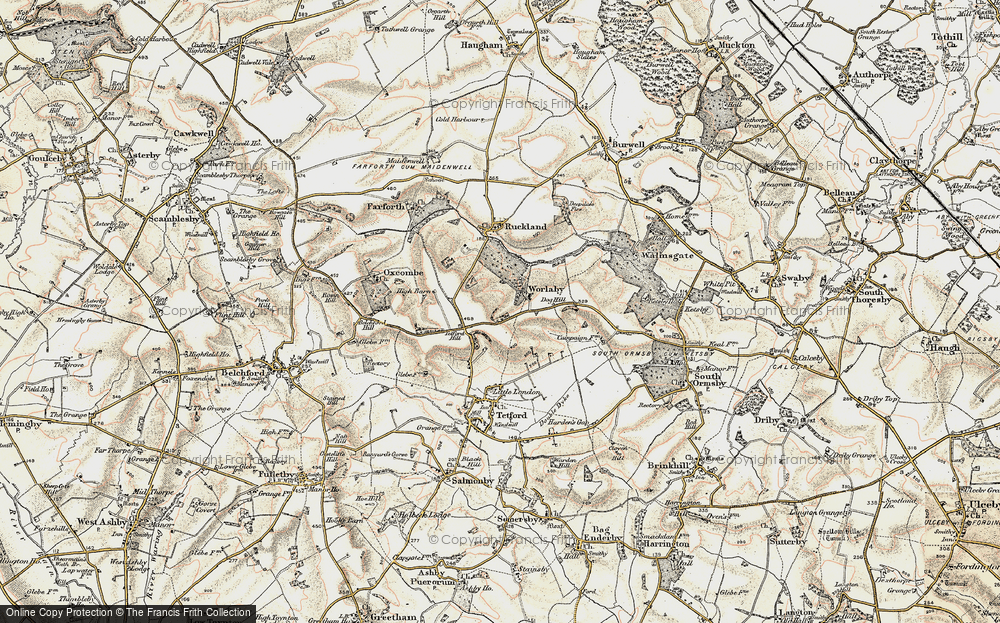 Old Map of Historic Map covering Bluestone Heath Road in 1902-1903