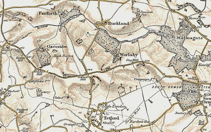 Old map of Worlaby in 1902-1903