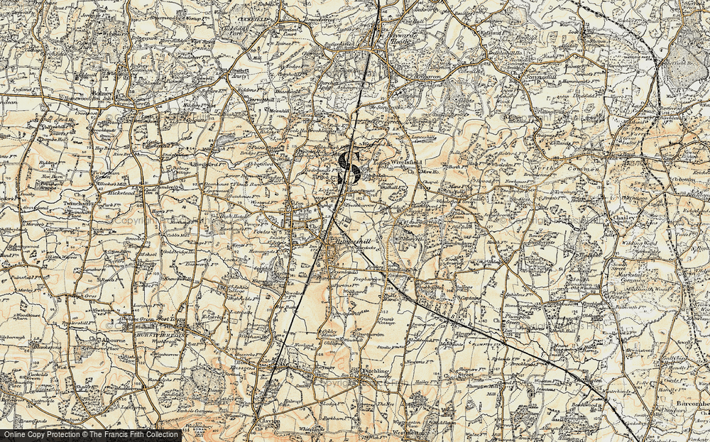 Old Map of Historic Map covering Wivelsfield Sta in 1898