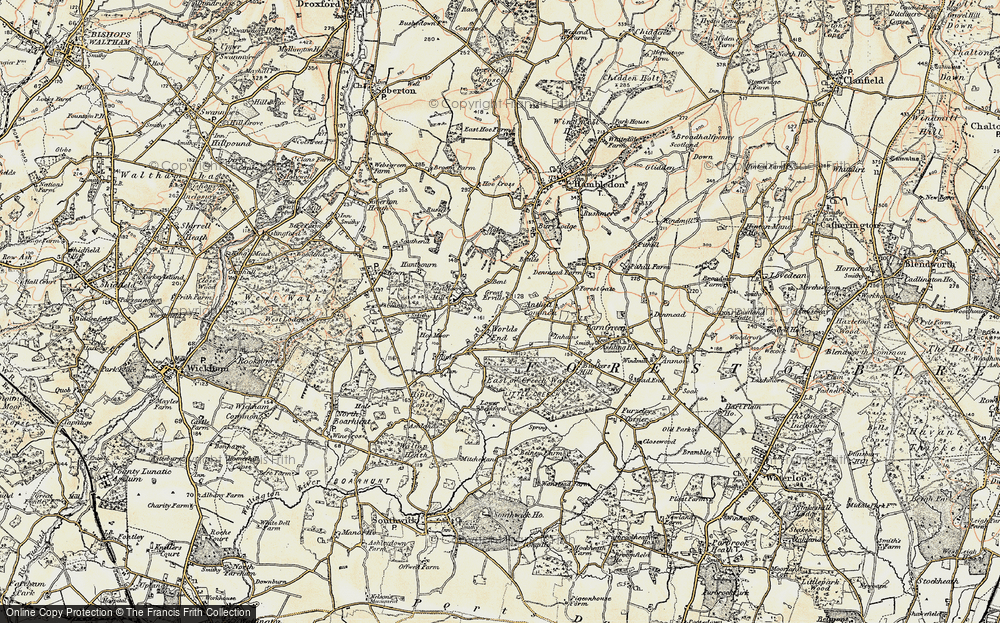 Old Map of Worlds End, 1897-1899 in 1897-1899