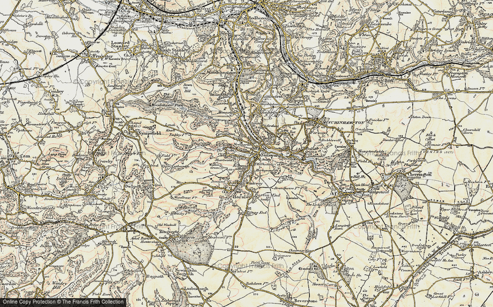 Old Map of Worley, 1898-1900 in 1898-1900