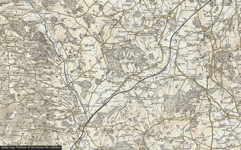 Old Map of Wormbridge, 1900 in 1900