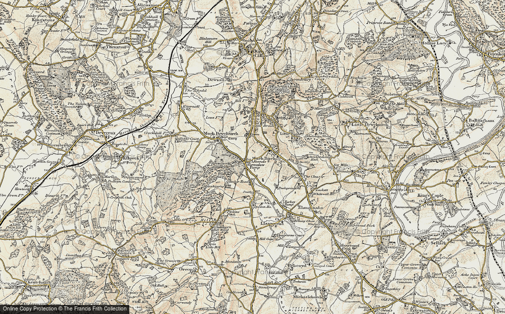 Old Map of Wormelow, 1900 in 1900