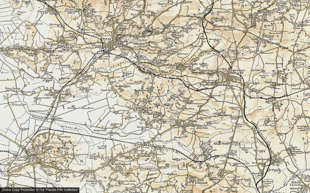 Old Map of Worminster, 1899 in 1899