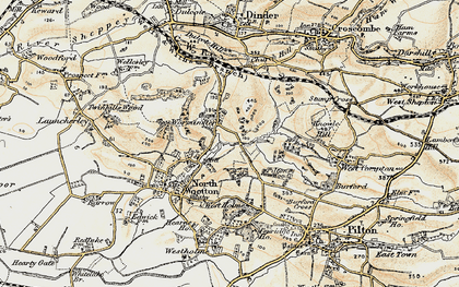 Old map of Worminster Sleight in 1899