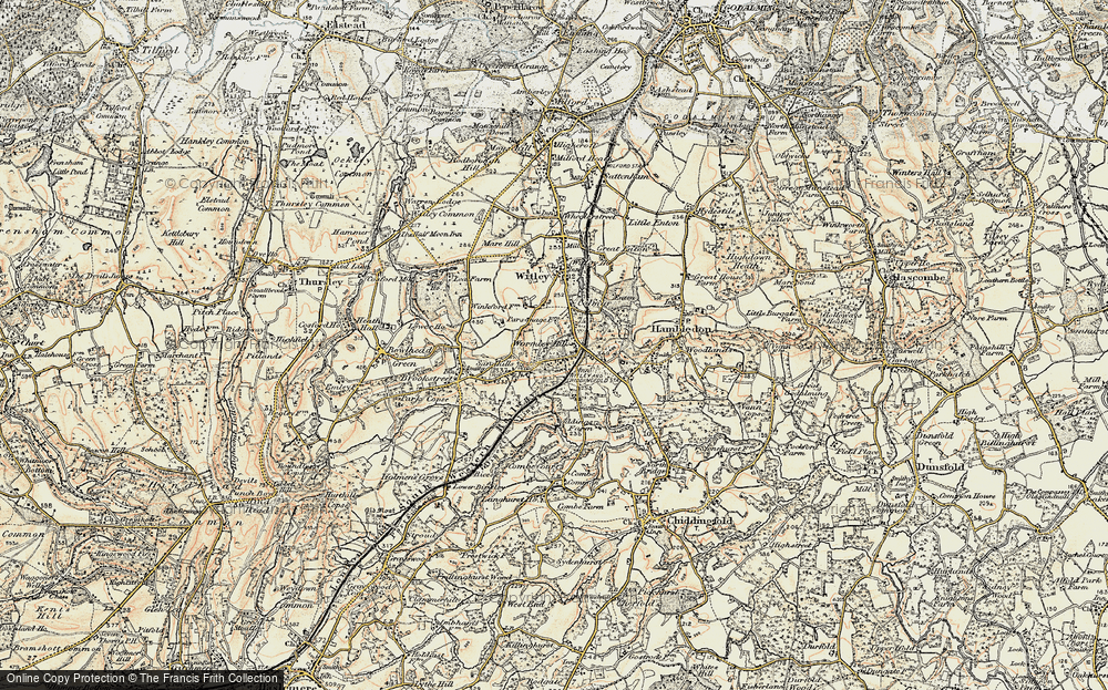 Old Map of Wormley, 1897-1909 in 1897-1909