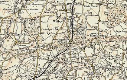 Old map of Wormley in 1897-1909