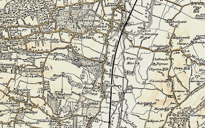 Old map of Wormleybury in 1897-1898