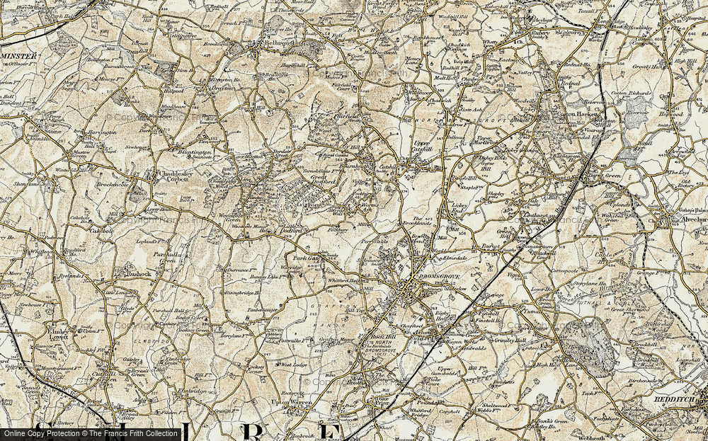 Old Map of Worms Ash, 1901-1902 in 1901-1902