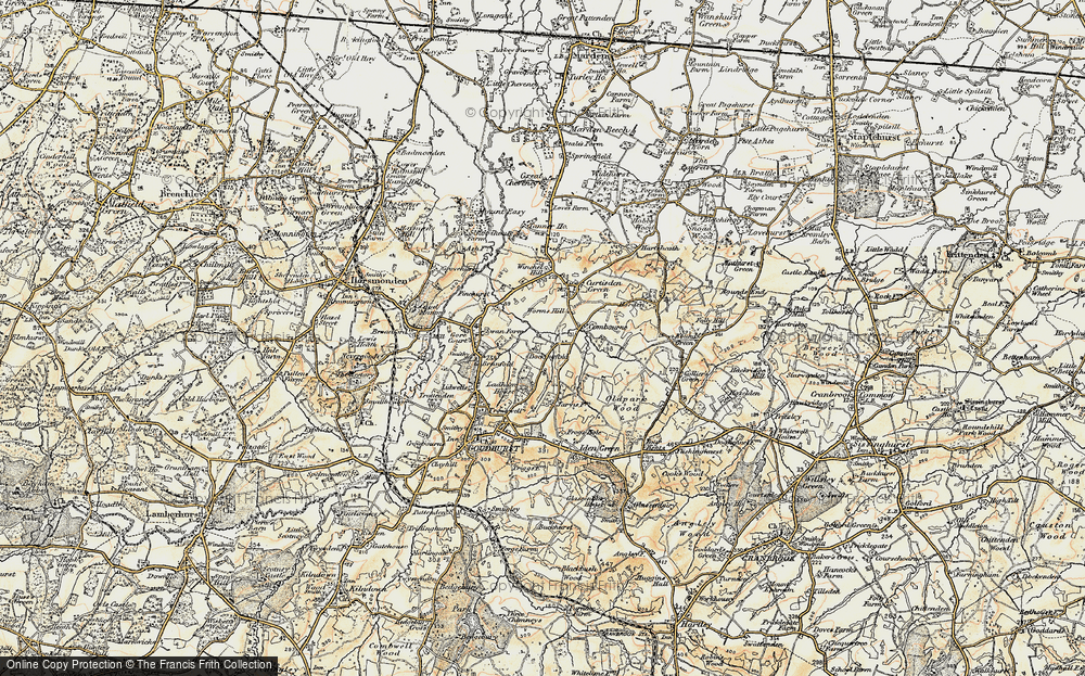 Old Map of Worms Hill, 1897-1898 in 1897-1898