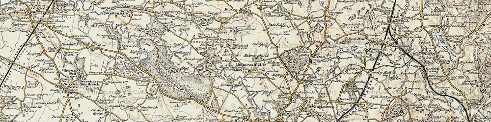 Old map of Wornish Nook in 1902-1903