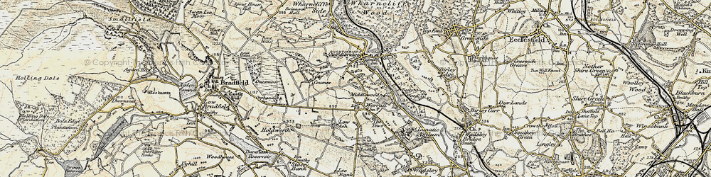 Old map of Beeley Wood in 1903