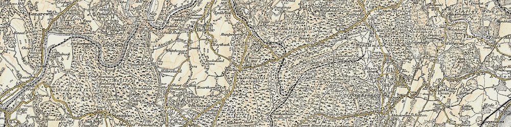 Old map of Worrall Hill in 1899-1900