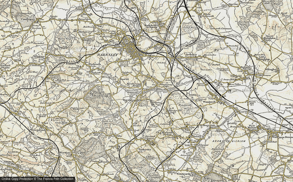 Old Map of Worsbrough, 1903 in 1903