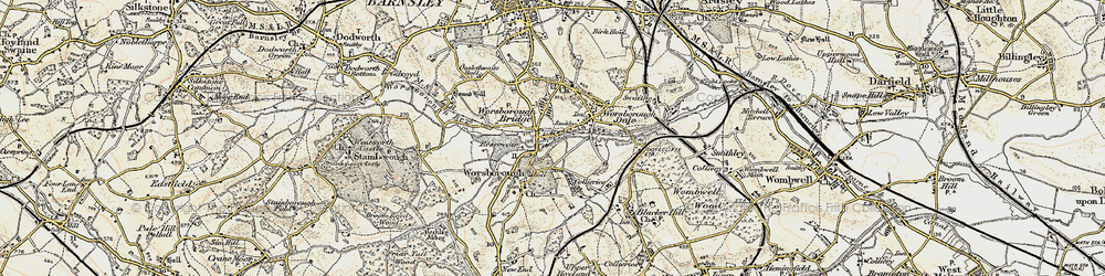 Old map of Worsbrough in 1903