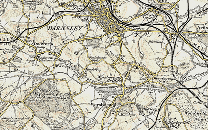Old map of Worsbrough Common in 1903