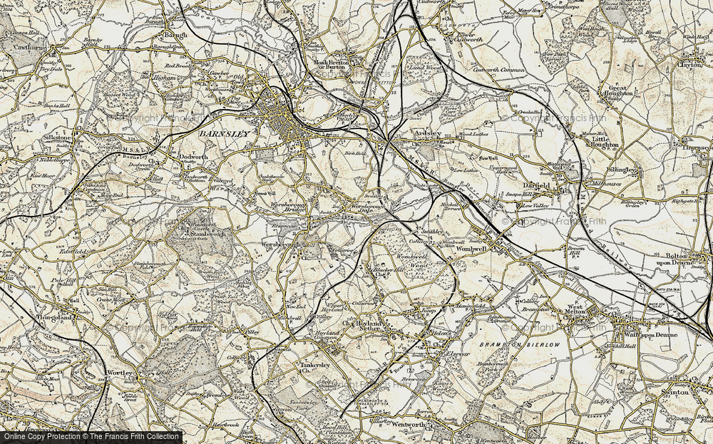 Old Map of Worsbrough Dale, 1903 in 1903