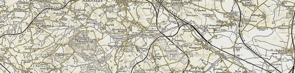 Old map of Worsbrough Dale in 1903